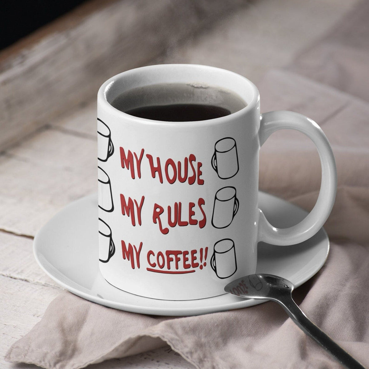 Knives Out Mug - My House, My Rules, My Coffee Mug