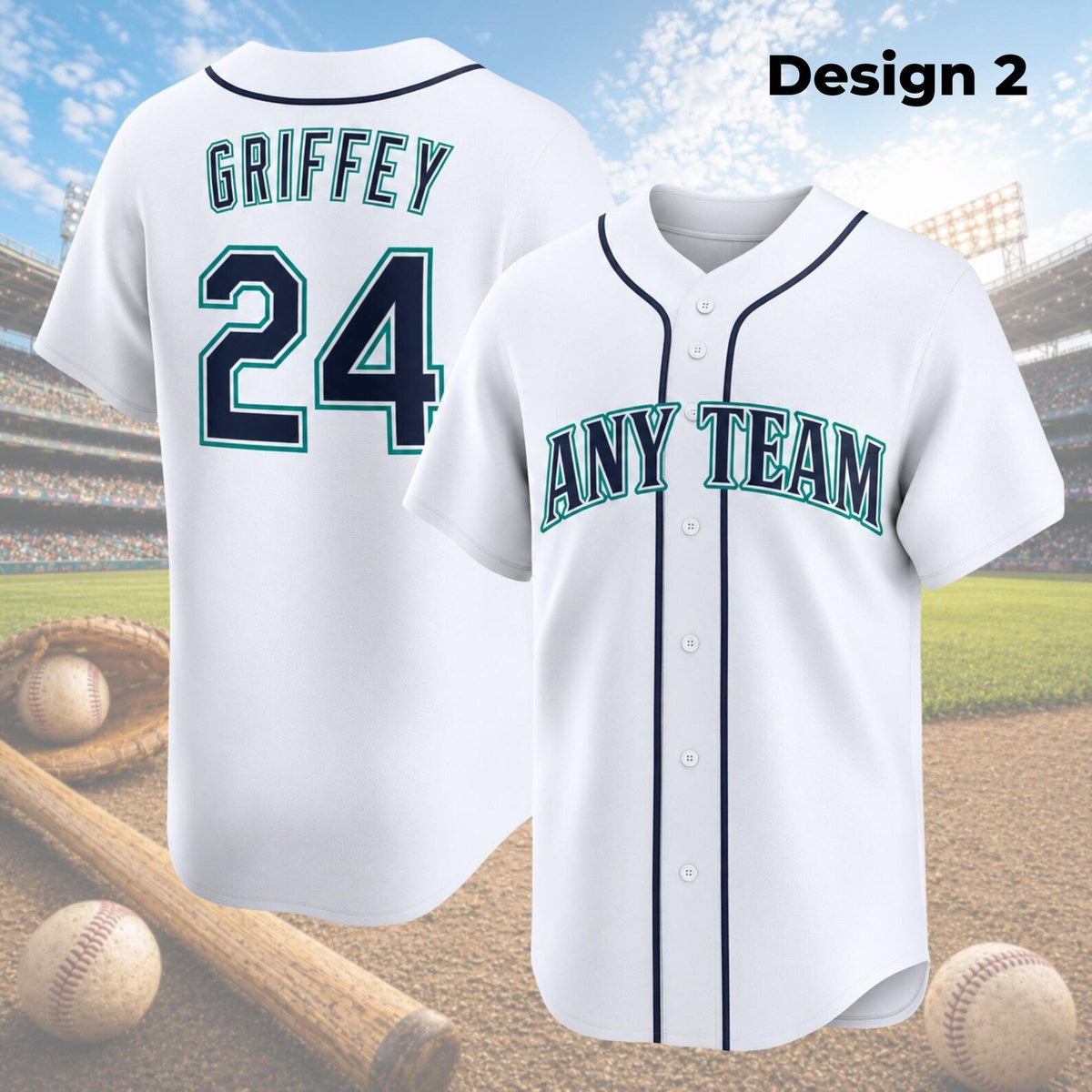 Seattle Mariners Jerseys + Full Logo