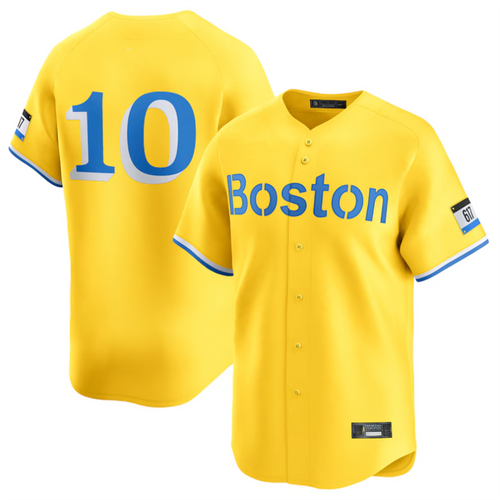 #10 Trevor Story Player B.Red Sox Gold City Connect Limited Baseball Jerseys baseball jersey product view 1