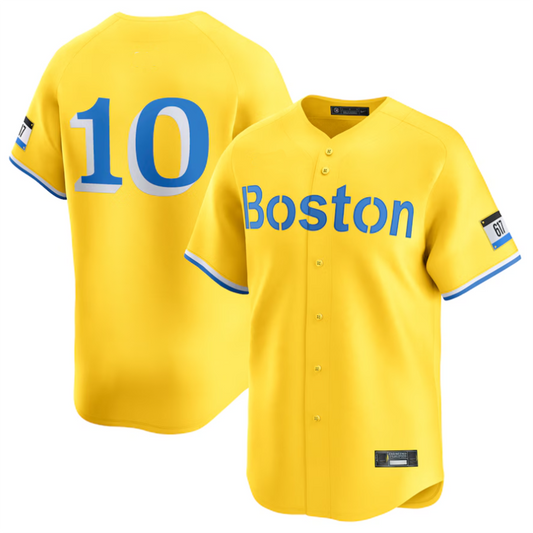 #10 Trevor Story Player B.Red Sox Gold City Connect Limited Baseball Jerseys baseball jersey product view 1