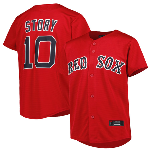 #10 Trevor Story Player B.Red Sox Red Alternate Replica Baseball Jerseys baseball jersey product view 1