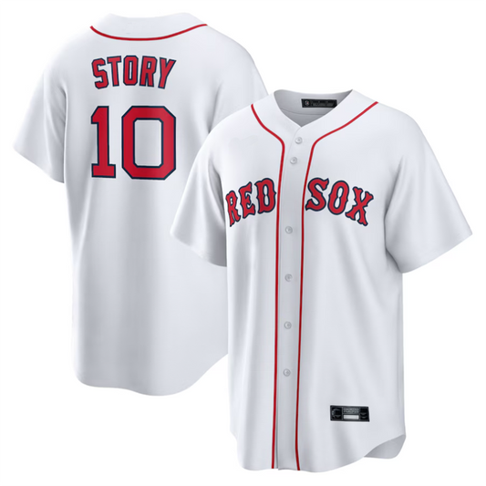 #10 Trevor Story Player B.Red Sox White Home Replica Baseball Jerseys baseball jersey product view 1