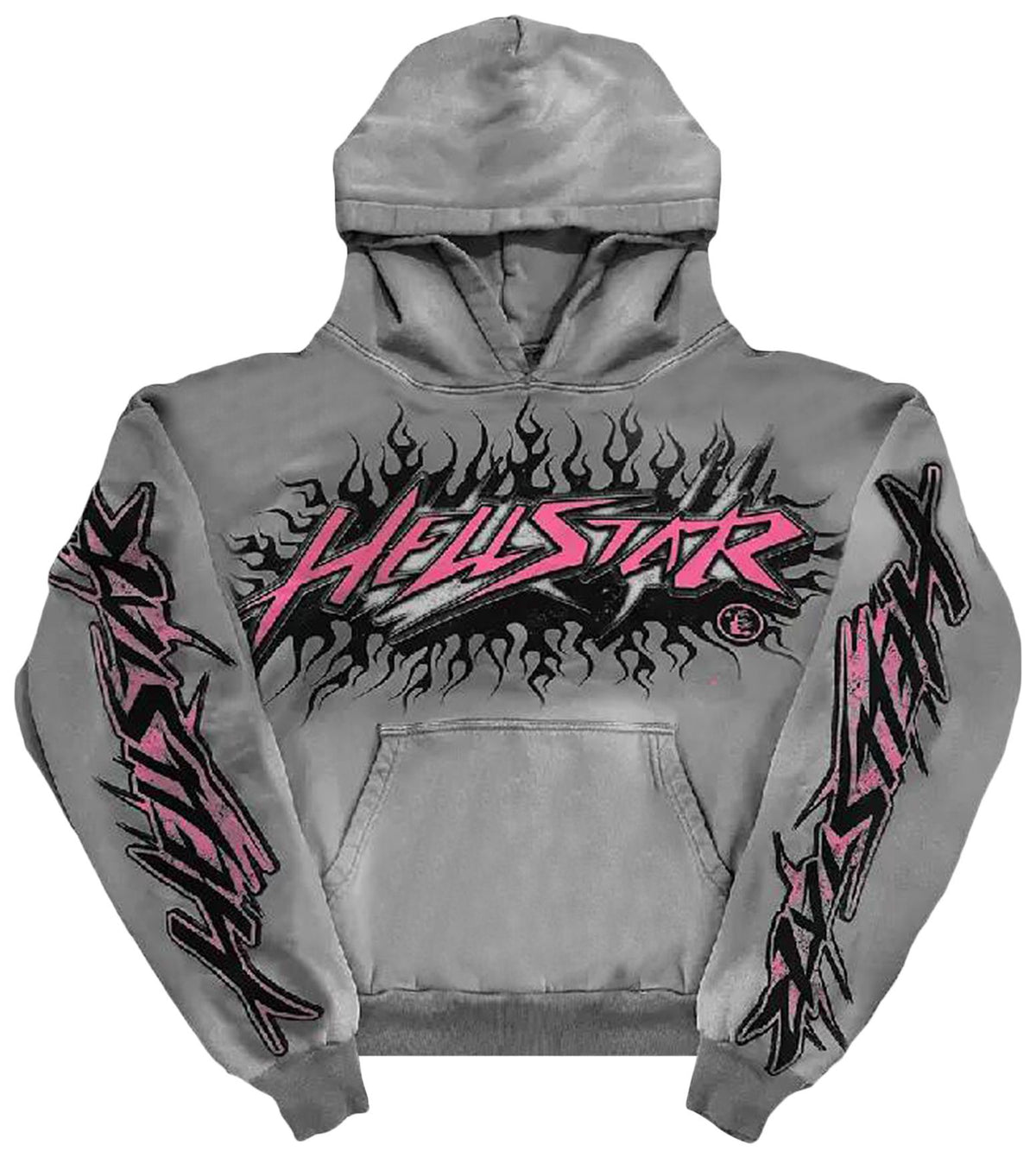 Hellstar Classic Grey Pink Hoodie