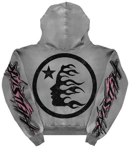 Hellstar Classic Grey Pink Hoodie