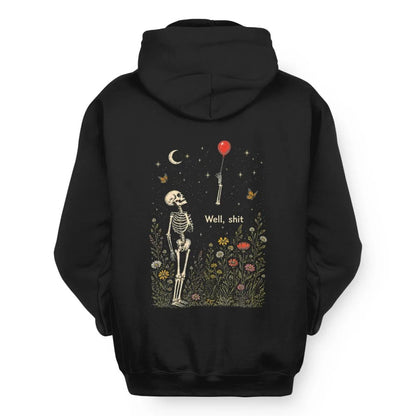 Well Shit Skeleton Lost Balloon Funny Halloween Meme Back Shirt