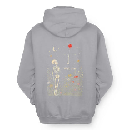 Well Shit Skeleton Lost Balloon Funny Halloween Meme Back Shirt