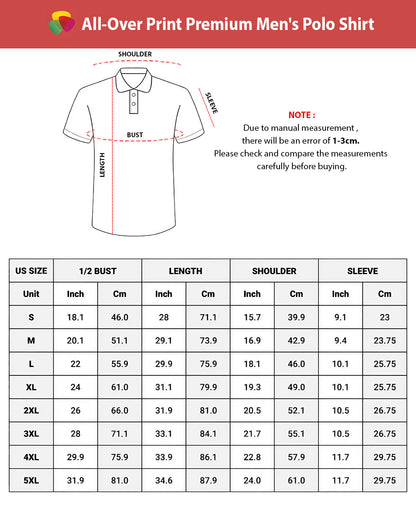 Funny Middle Finger Doodle Golf Polo Shirt