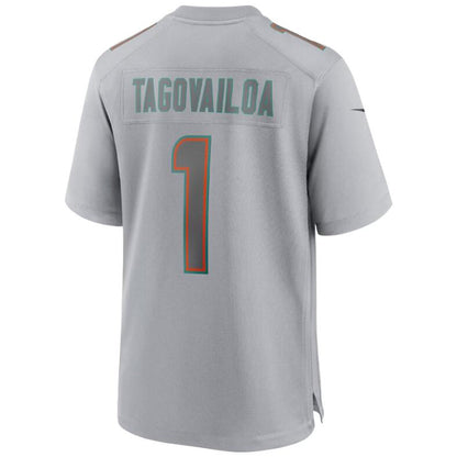 #1 Tua Tagovailoa Player M.Dolphins Gray Game Stitched Football Jerseys football jersey product view 1