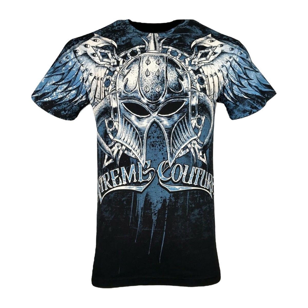 Warrior Helmet Blue Black T-Shirt