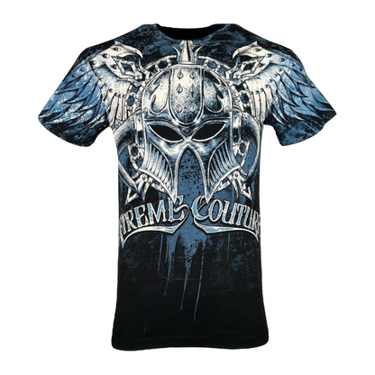 Warrior Helmet Blue Black T-Shirt