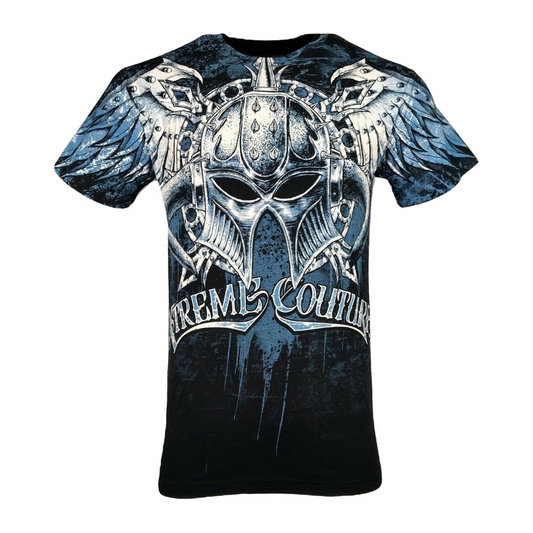 Warrior Helmet Blue Black T-Shirt