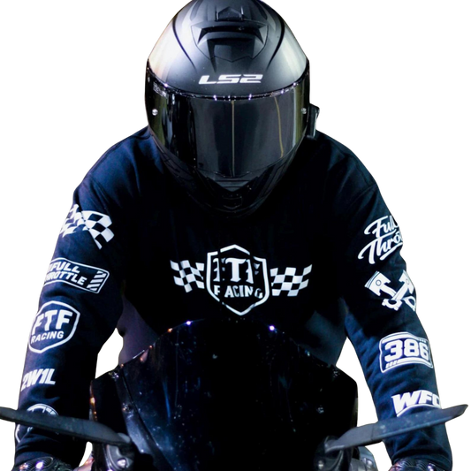 Reflective Full Throttle Racing Motorcycle Hoodie