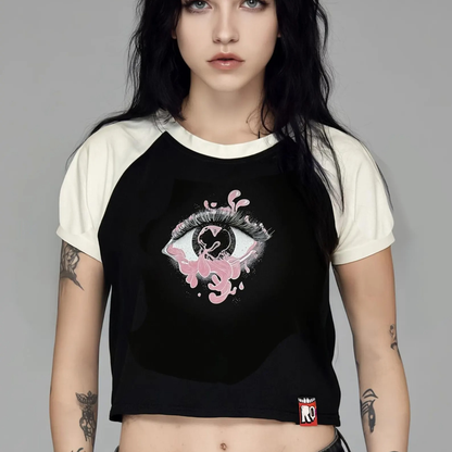 Rockstar Kitten Y2K Baby Tee