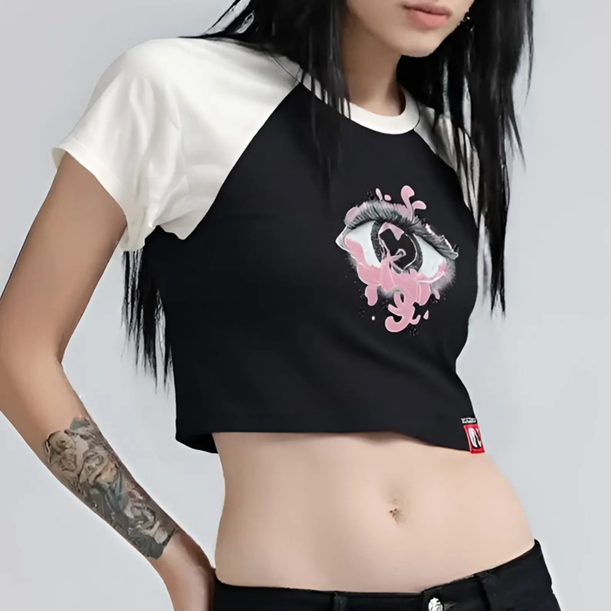 Rockstar Kitten Y2K Baby Tee