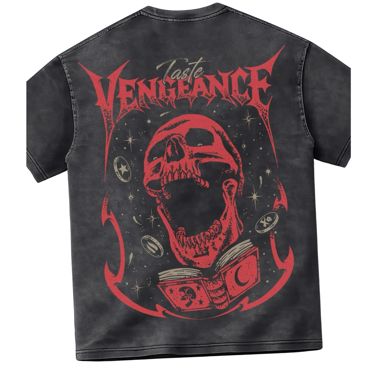 Vengeance Skull Rune Scape Game Washed T-Shirt
