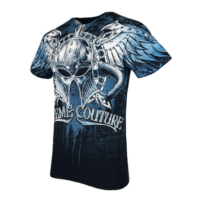 Warrior Helmet Blue Black T-Shirt