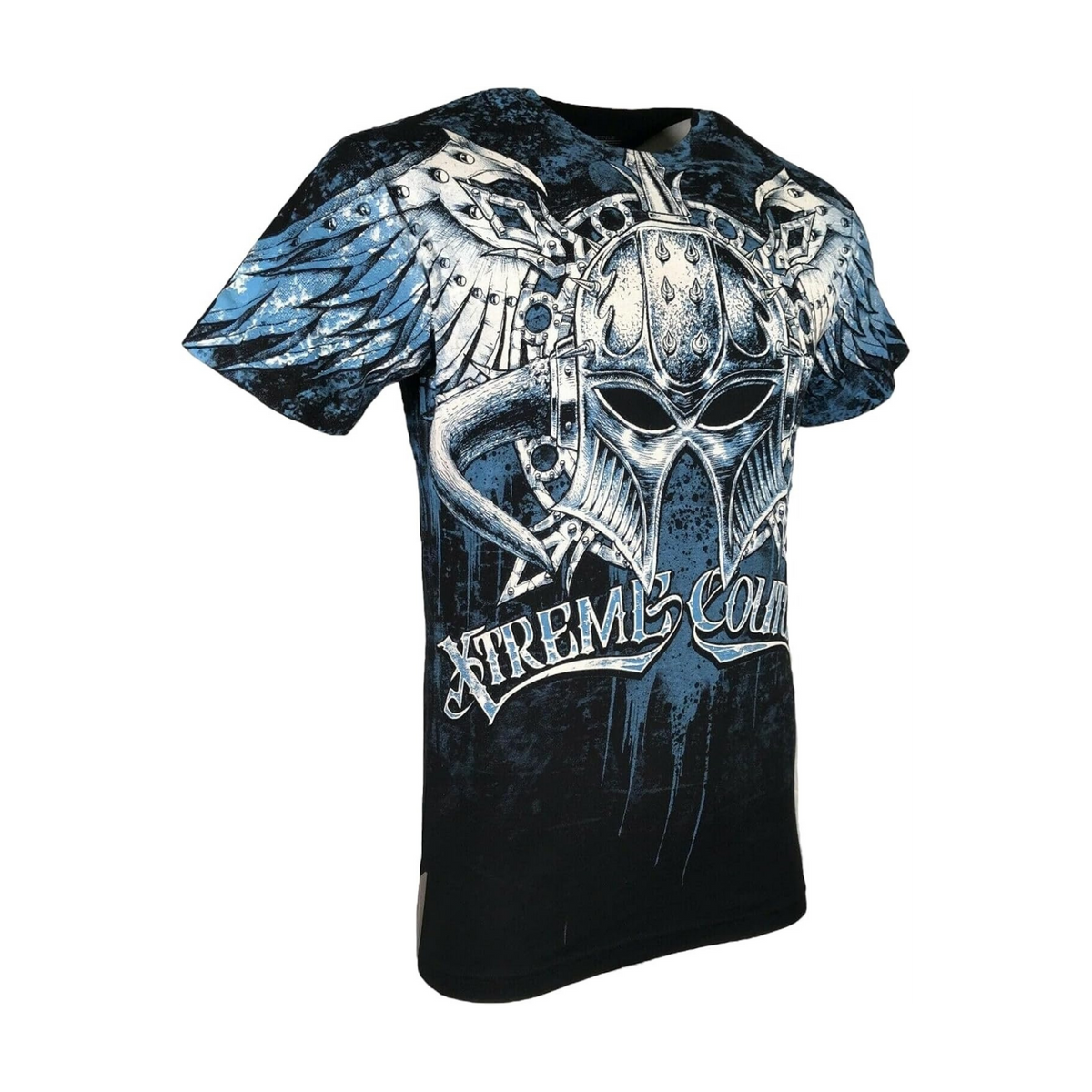 Warrior Helmet Blue Black T-Shirt