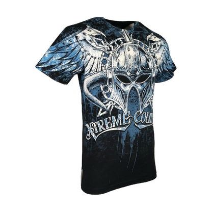 Warrior Helmet Blue Black T-Shirt