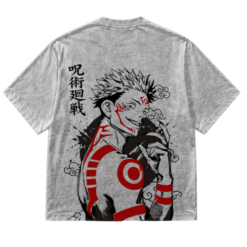 Sukuna Dark Anime Washed T-Shirt