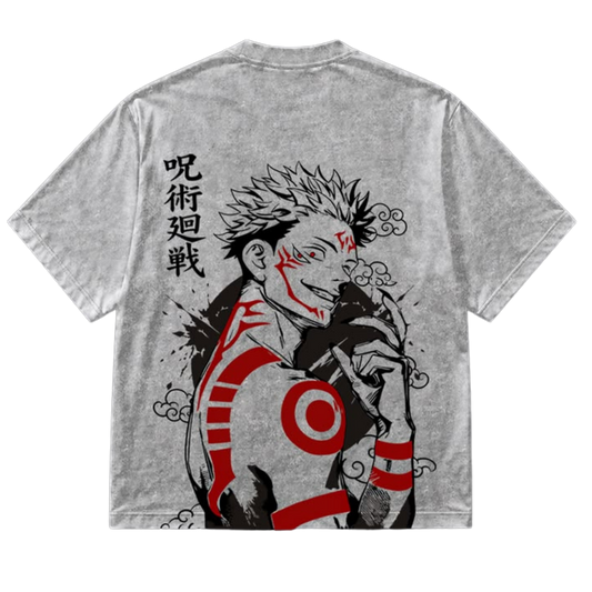 Sukuna Dark Anime Washed T-Shirt