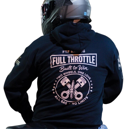 Reflective Full Throttle Racing Motorcycle Hoodie