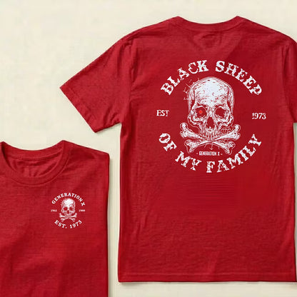 Custom EST.Year Customize GenX Black Sheep Of My Family T-Shirt