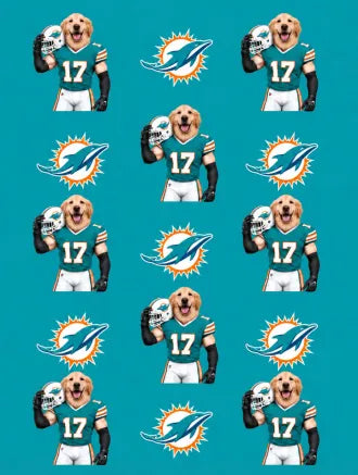 Custom Football Pet Blanket with Team Logo