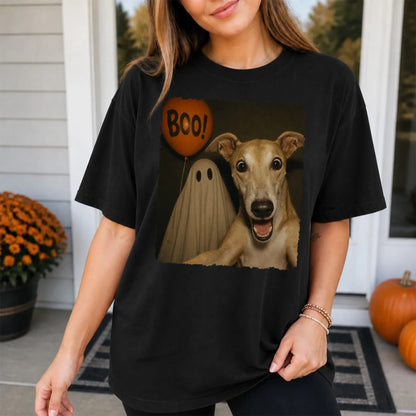 Personalized  Photo Funny Dog Selfie With Boo  Shirt