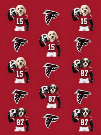 Custom Football Pet Blanket with Team Logo
