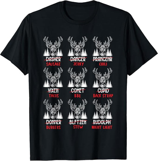 Funny Christmas Deer Hunters All Of Santas Hunting Shirt
