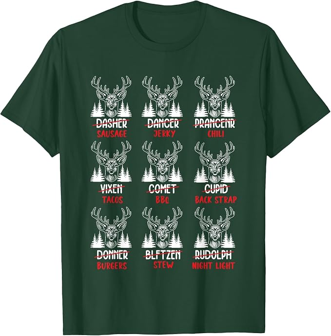 Funny Christmas Deer Hunters All Of Santas Hunting Shirt