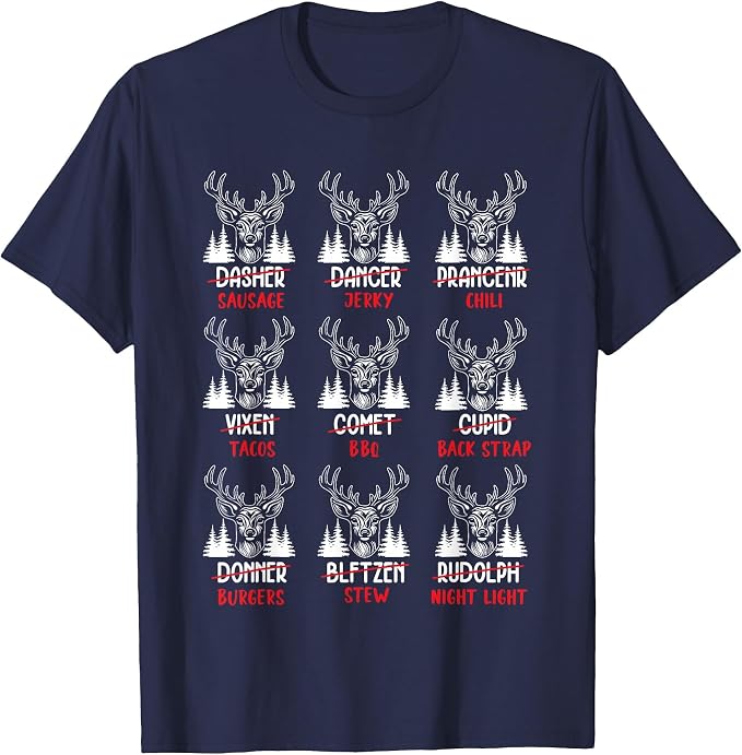 Funny Christmas Deer Hunters All Of Santas Hunting Shirt