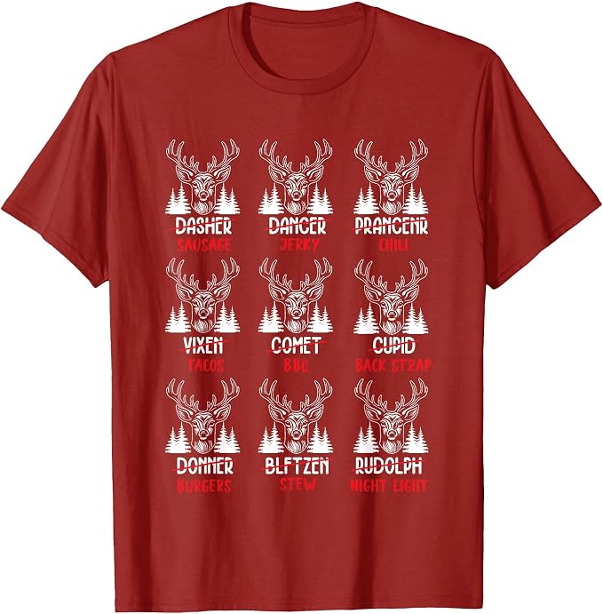 Funny Christmas Deer Hunters All Of Santas Hunting Shirt