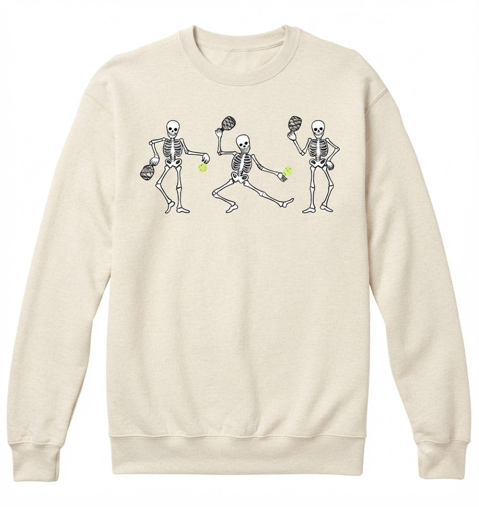 Halloween Pickleball Costume Skeletons Playing Pickleball Shirt
