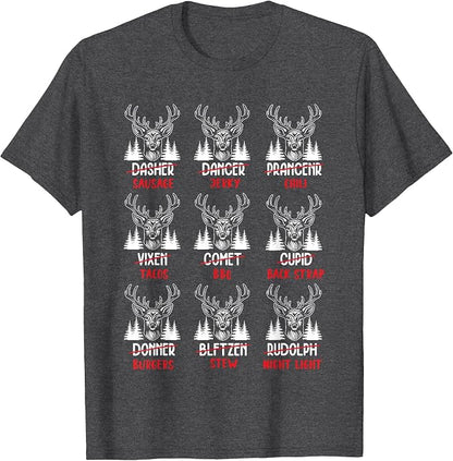 Funny Christmas Deer Hunters All Of Santas Hunting Shirt