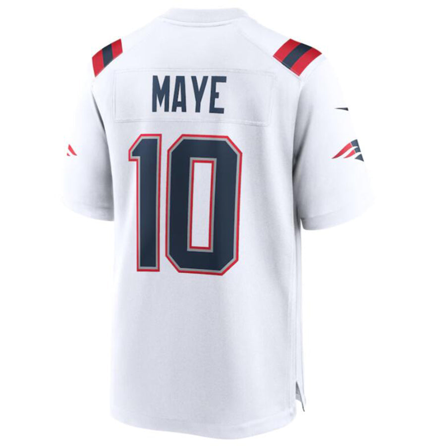 #10 Drake Maye Player NE.Patriots White Game Football Jerseys football jersey product view 1