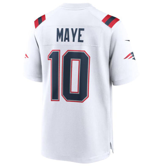 #10 Drake Maye Player NE.Patriots White Game Football Jerseys football jersey product view 1