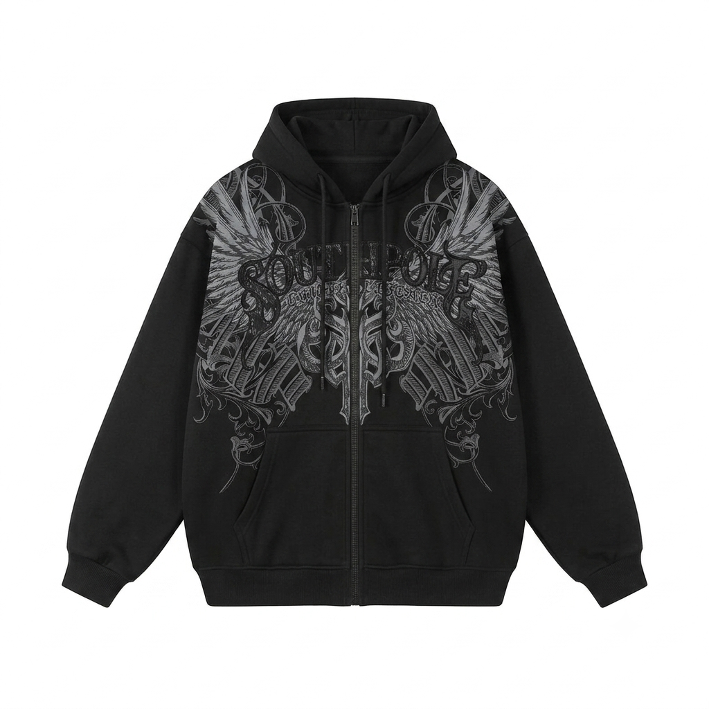 Skull Harajuku Zip Up Hoodie