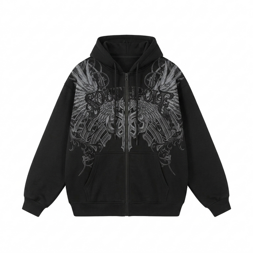 Skull Harajuku Zip Up Hoodie