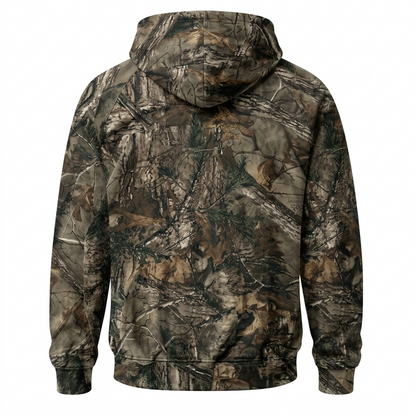 Vintage Real Tree Crashed Distressed Camo Hoodie