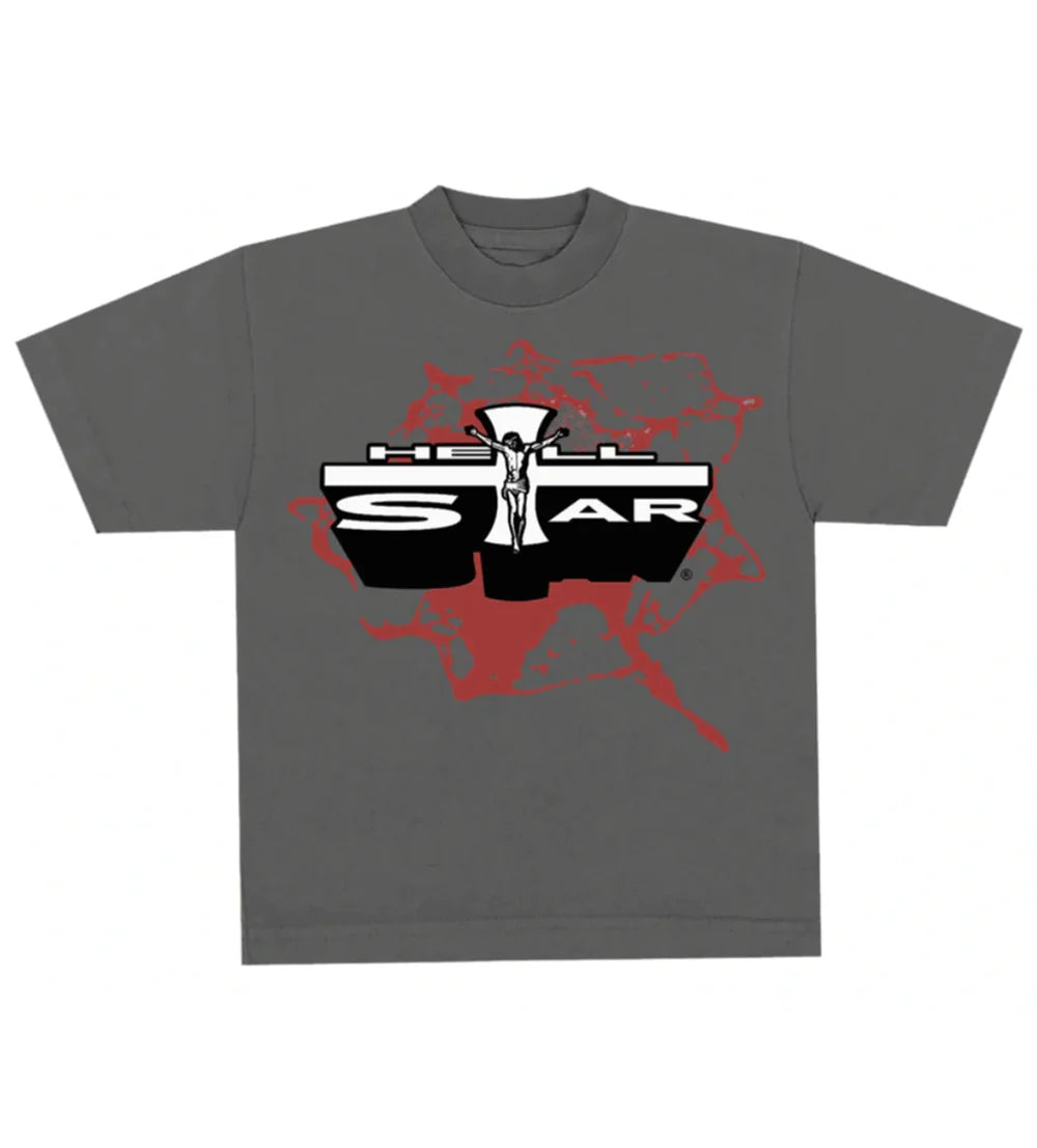 Hellstar 'Jesus' Grey Tee