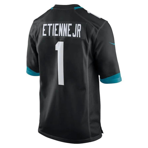 #1 Travis Etienne Jr. Player J.Jaguars Black Game Football Jerseys football jersey product view 1