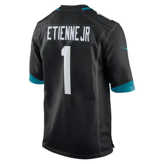 #1 Travis Etienne Jr. Player J.Jaguars Black Game Football Jerseys football jersey product view 1