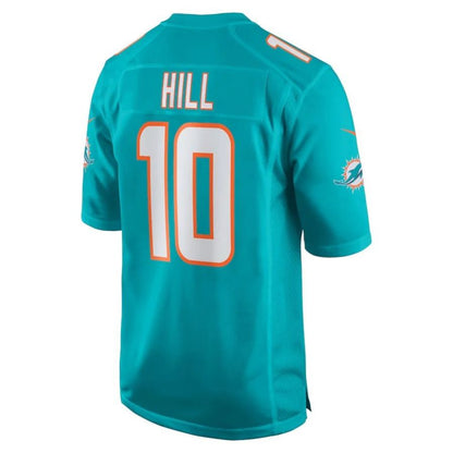 #10 Tyreek Hill Player M.Dolphins Aqua Game Stitched American Football Jerseys football jersey product view 1