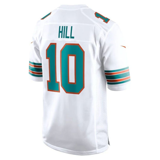 #10 Tyreek Hill Player M.Dolphins White Game Football Jerseys football jersey product view 1