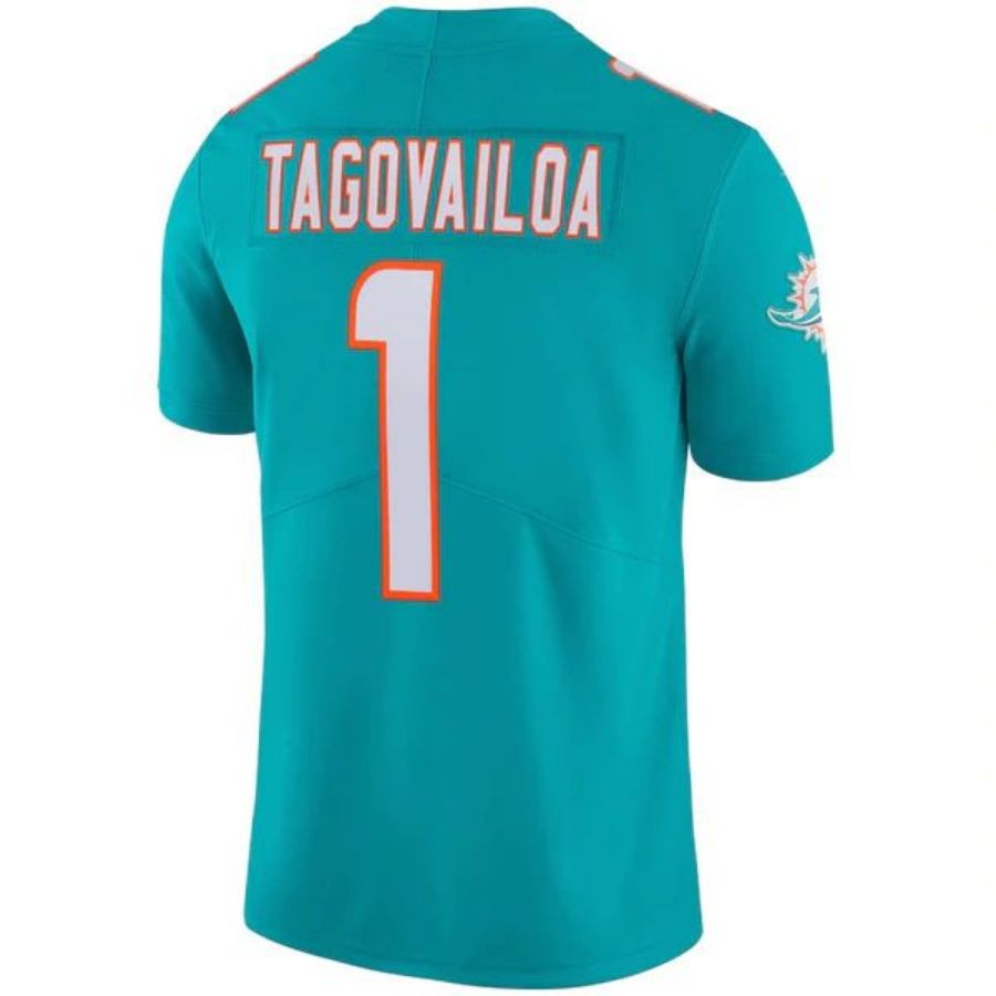 #1 Tua Tagovailoa Player M.Dolphins Aqua Vapor F.U.S.E. Limited Football Jerseys football jersey product view 1