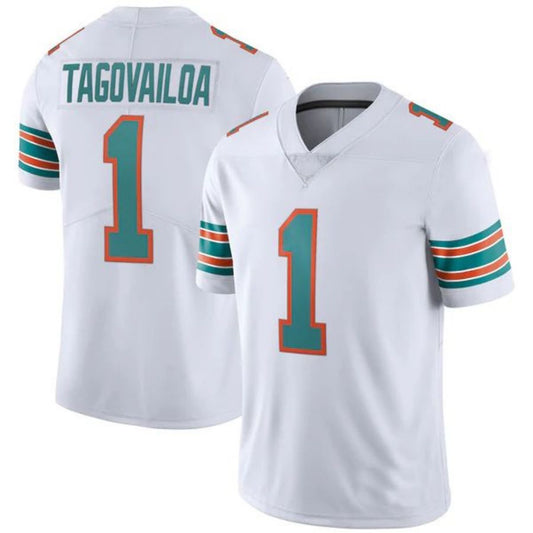 #1 Tua Tagovailoa Player M.Dolphins White 2nd Alternate Vapor Limited Football Jerseys football jersey product view 1