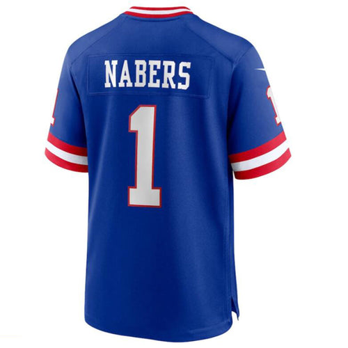 #1 Malik Nabers Player NY.Giants Royal Game Stitched Football Jerseys football jersey product view 1