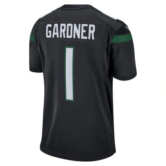 #1 Ahmad Sauce Gardner Player NY.Jets Black Game Football Jerseys football jersey product view 1