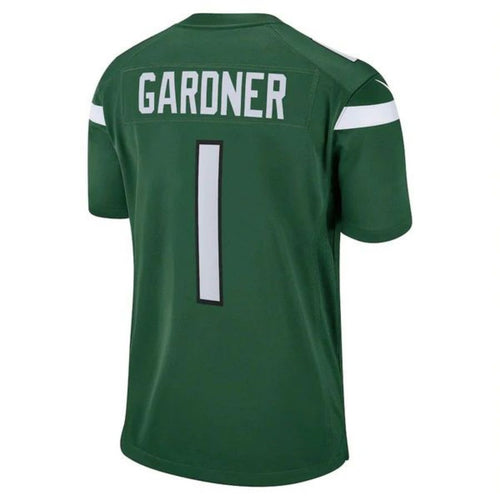 #1 Ahmad Sauce Gardner Player NY.Jets Green Game Football Jerseys football jersey product view 1